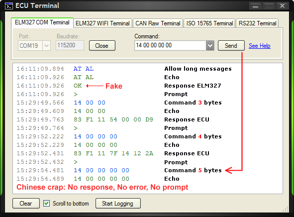 HUD ECU Hacker Screenshot - ECU Terminal